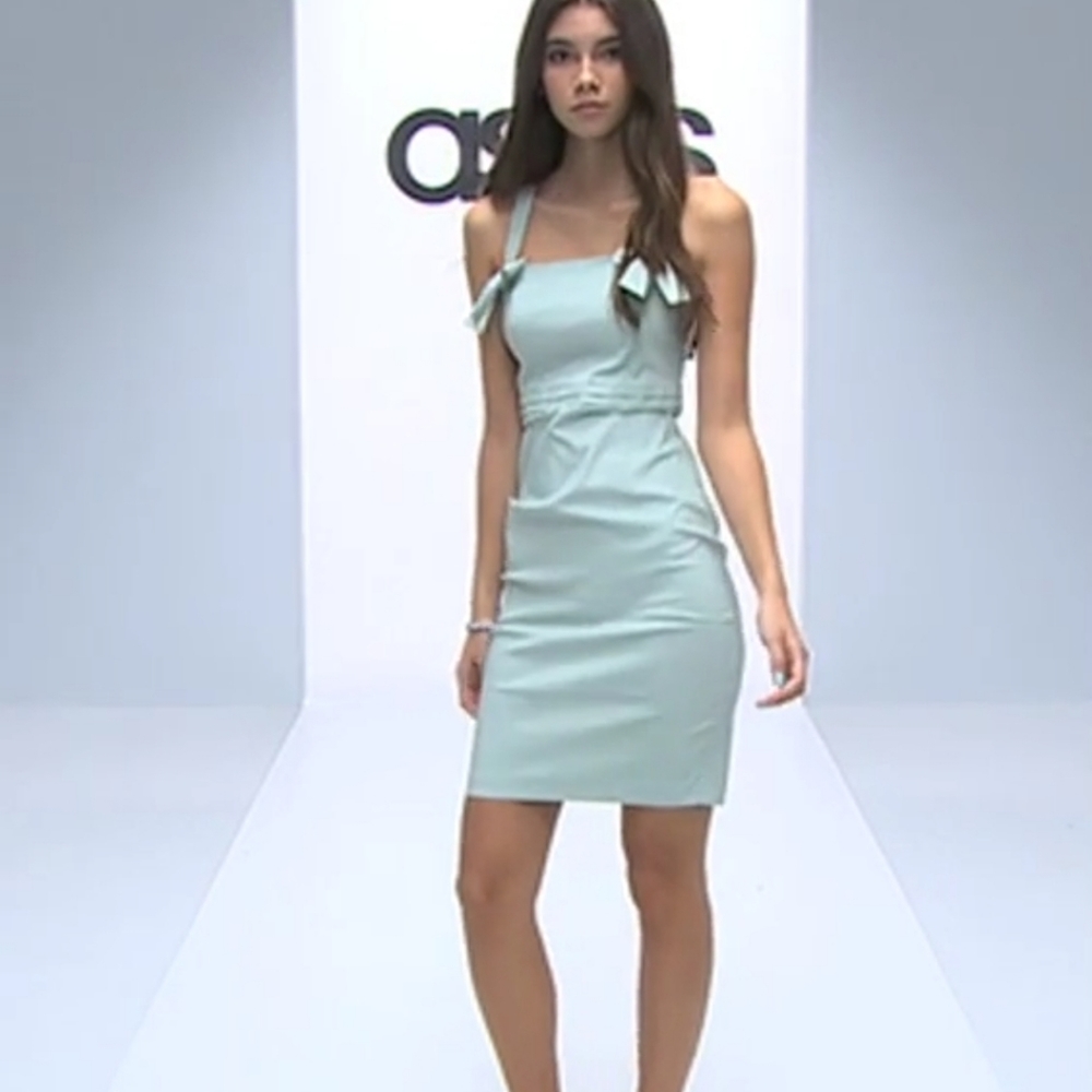 ASOS PETITE mint Pencil Dress with Strappy Bows